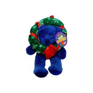 Sugar Loaf Winter Wonderland Christmas Stuffed Animal Plush Blue Teddy Bear